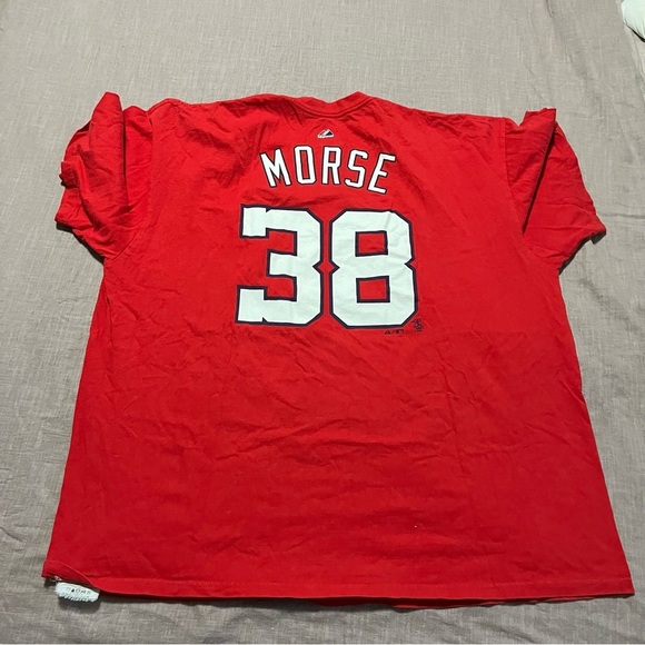2009 Washington Nationals Michael Morse #38 Tee Majestic MLB Size 2XL - Picture 7 of 8